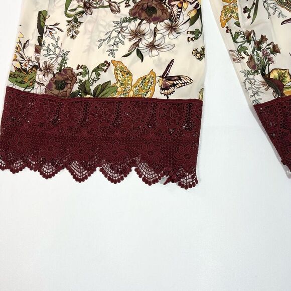 Tiny Anthropologie Jumpsuit Womens Large Floral Lace NWT wide leg bloomcore 70s - Picture 2 of 16